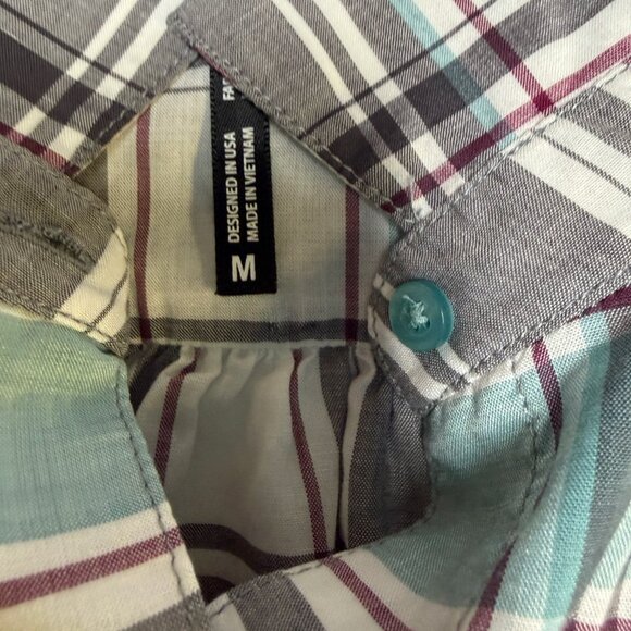 KÜHL Lexi Long-Sleeve Shirt Women’s Medium Gray–Green Plaid UPF 30 EUC - Picture 5 of 12